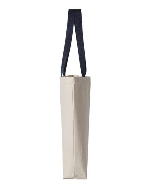Q-Tees 11L Canvas Tote with Contrast-Color Handles Q4400