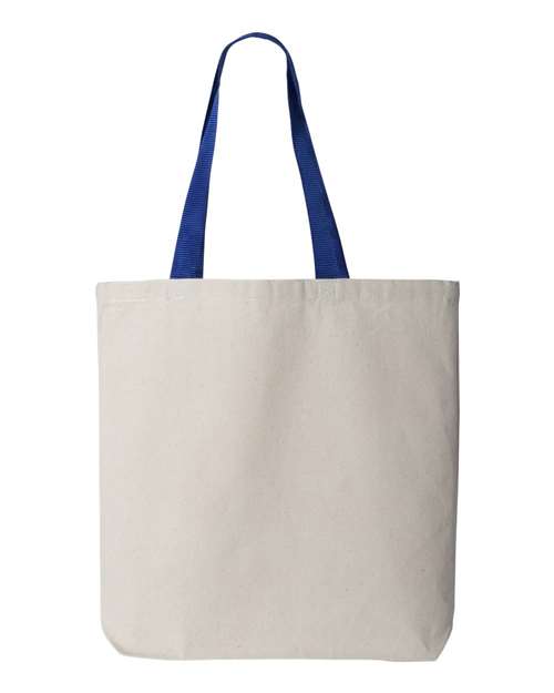 Q-Tees 11L Canvas Tote with Contrast-Color Handles Q4400