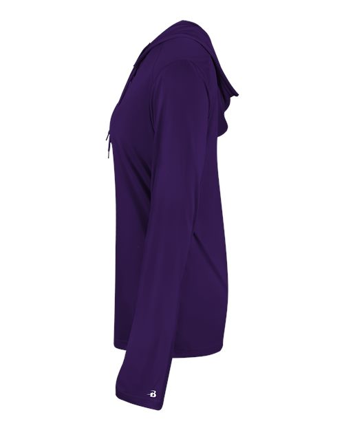 Badger Women's B-Core Long Sleeve Hooded T-Shirt 4165