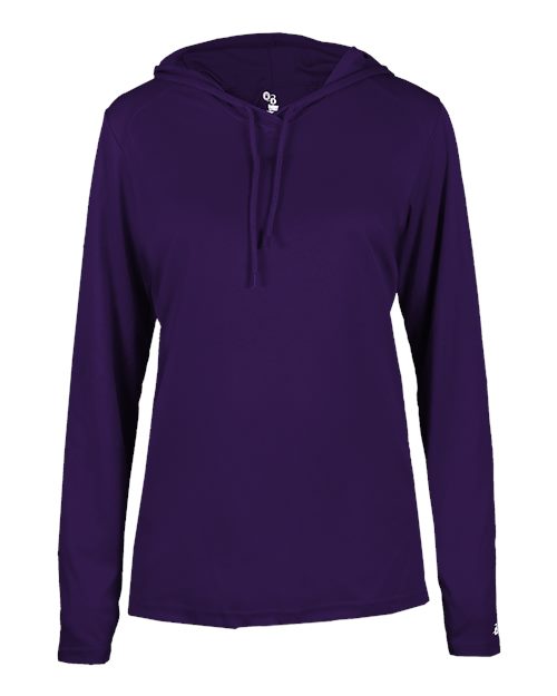 Badger Women's B-Core Long Sleeve Hooded T-Shirt 4165