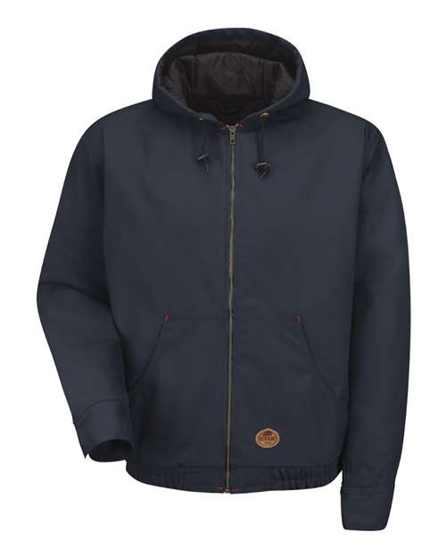 Red Kap Men's Blended Duck Zip-Front Hooded Jacket JD20