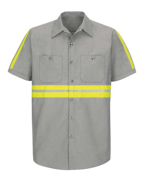Red Kap Men's Tall Enhanced Visibility Industrial Work Shirt SP24ET