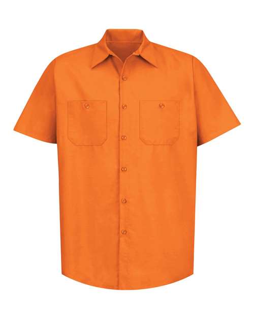 Red Kap Men's Tall Industrial Short Sleeve Work Shirt SP24T