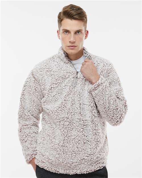 J. America Men's Sherpa Quarter-Zip Pullover 8454