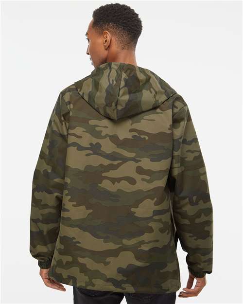 Independent Trading Co. Men's Water-Resistant Hooded Windbreaker EXP95NB