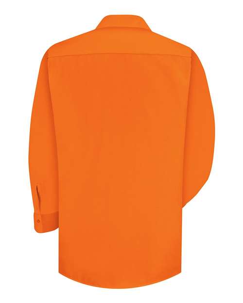 Red Kap Men's Tall Enhanced Visibility Long Sleeve Work Shirt SS14T