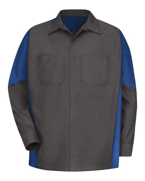 Red Kap Men's Tall Long Sleeve Automotive Crew Shirt SY10T