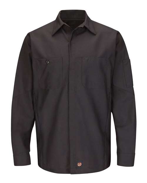 Red Kap Men's Long Sleeve Automotive Crew Shirt SY10