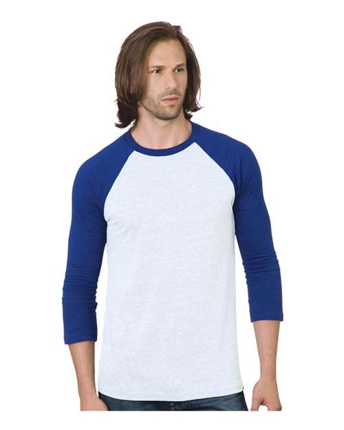 Bayside Unisex Triblend Three-Quarter Sleeve Raglan T-Shirt 9525