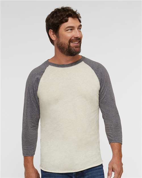 LAT Unisex Baseball Fine Jersey Three-Quarter Sleeve Tee 6930