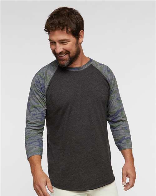 LAT Unisex Baseball Fine Jersey Three-Quarter Sleeve Tee 6930