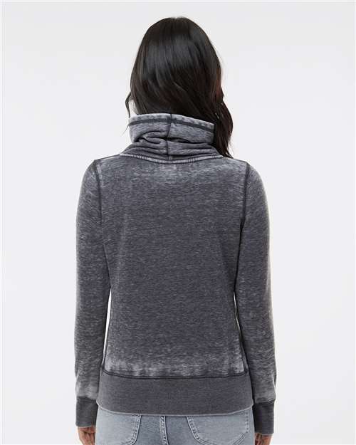 J. America Women’s Zen Fleece Cowl Neck Sweatshirt 8930