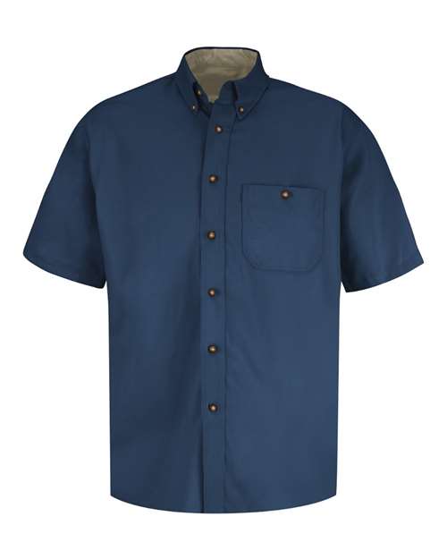 Red Kap Men's Short Sleeve 100% Cotton Dress Shirt SC64