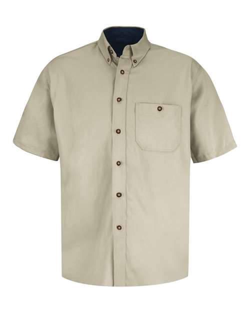 Red Kap Men's Short Sleeve 100% Cotton Dress Shirt SC64