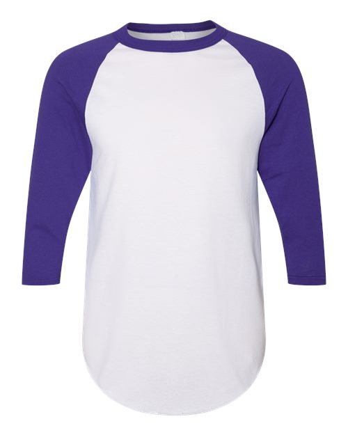 Augusta Sportswear Unisex Three-Quarter Raglan Sleeve Baseball Jersey T-Shirt 4420