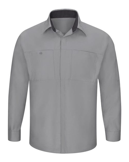 Red Kap Men's Tall Performance Plus Long Sleeve Shirt with OilBlok Technology SY32T