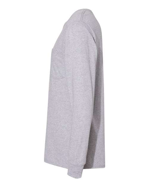 Hanes Unisex Workwear Long Sleeve Pocket T-Shirt W120