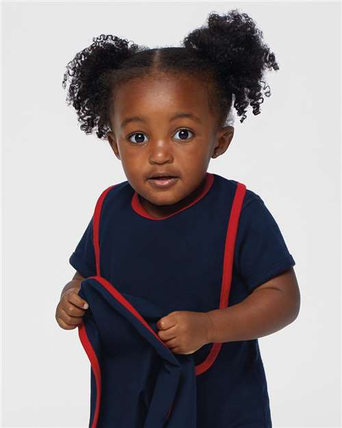 Rabbit Skins Infant Contrast Trim Premium Jersey Bib 1004
