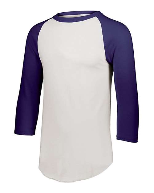 Augusta Sportswear Youth Three-Quarter Sleeve Baseball Jersey 4421