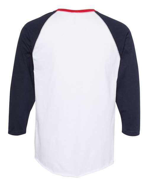LAT Unisex Baseball Fine Jersey Three-Quarter Sleeve Tee 6930