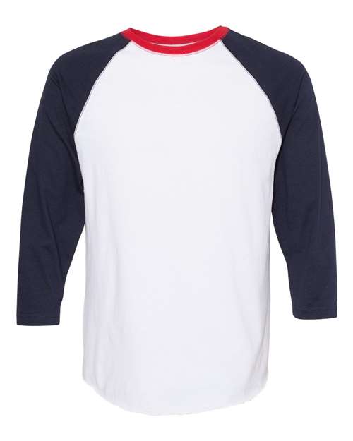 LAT Unisex Baseball Fine Jersey Three-Quarter Sleeve Tee 6930