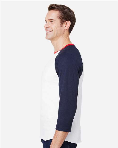 LAT Unisex Baseball Fine Jersey Three-Quarter Sleeve Tee 6930