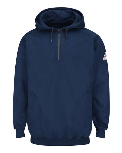 Bulwark Men's Flame Resistant Quarter-Zip Hooded Sweatshirt SEH8