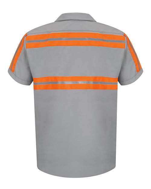 Red Kap Men's Tall Enhanced Visibility Industrial Work Shirt SP24ET