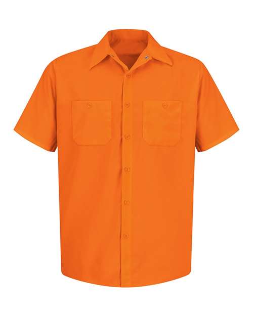 Red Kap Men's Tall Enhanced Visibility Short Sleeve Work Shirt SS24T