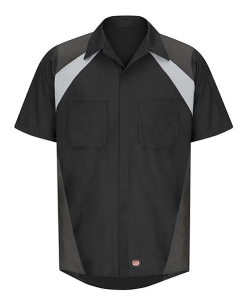 Red Kap Men's Tri-Color Short Sleeve Shop Shirt SY28