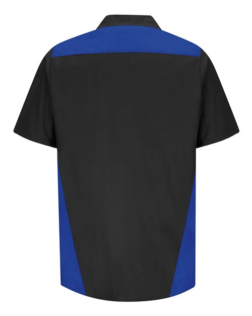 Red Kap Men's Tri-Color Short Sleeve Shop Shirt SY28