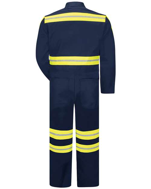 Red Kap Men's Tall Enhanced Visibility Action Back Coverall CT10ENT