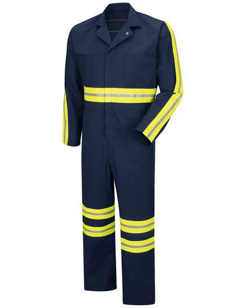 Red Kap Men's Tall Enhanced Visibility Action Back Coverall CT10ENT