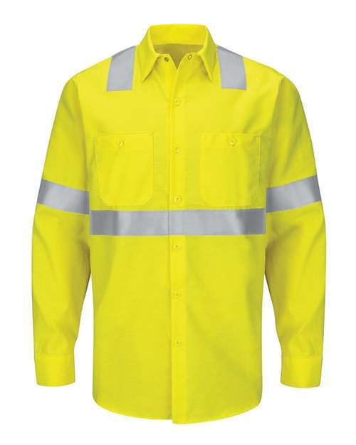 Red Kap Men's Enhanced & Hi-Visibility Long Sleeve Work Shirt SY14