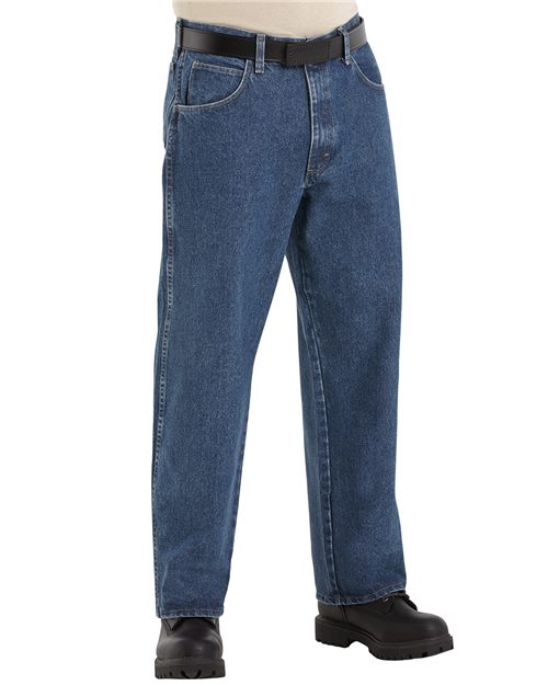 Bulwark Men's Stone Washed Loose Fit Denim Jean PEJ6