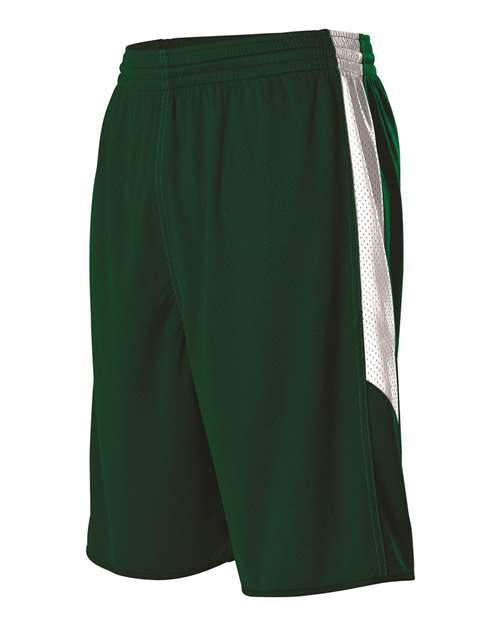 Alleson Athletic Men's Single Ply Reversible Basketball Shorts 589PSP