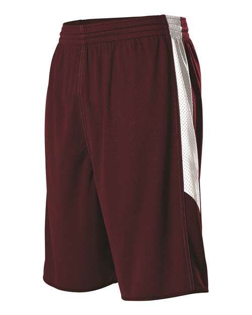 Alleson Athletic Men's Single Ply Reversible Basketball Shorts 589PSP