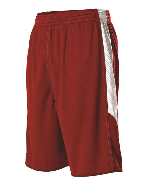 Alleson Athletic Men's Single Ply Reversible Basketball Shorts 589PSP