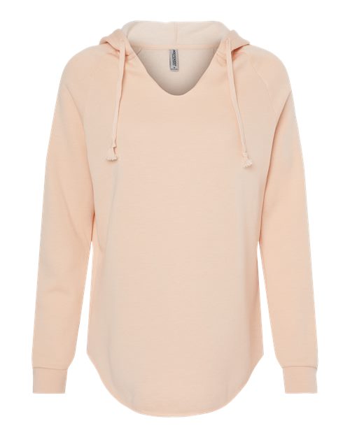 Independent Trading Co. Women’s Lightweight California Wave Wash Hooded Sweatshirt PRM2500