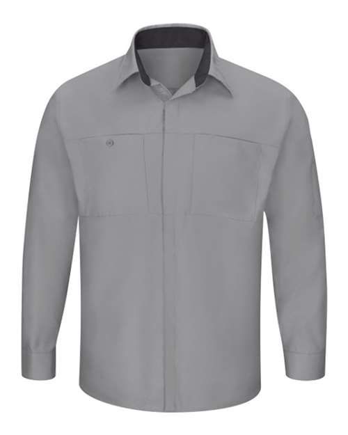 Red Kap Men's Performance Plus Long Sleeve Shirt with OilBlok Technology SY32