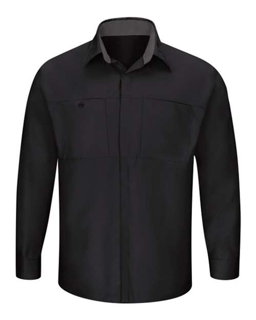 Red Kap Men's Performance Plus Long Sleeve Shirt with OilBlok Technology SY32
