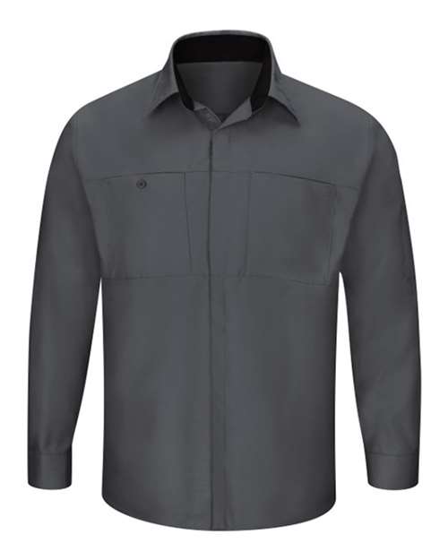Red Kap Men's Performance Plus Long Sleeve Shirt with OilBlok Technology SY32