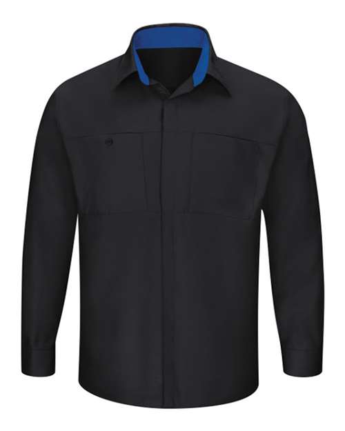 Red Kap Men's Performance Plus Long Sleeve Shirt with OilBlok Technology SY32
