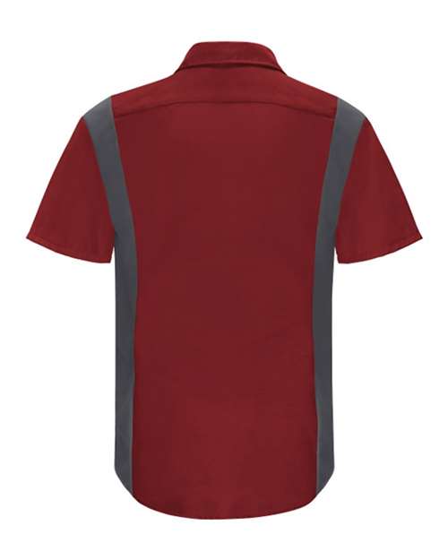 Red Kap Men's Tall Performance Plus Short Sleeve Shirt with Oilblok Technology SY42T