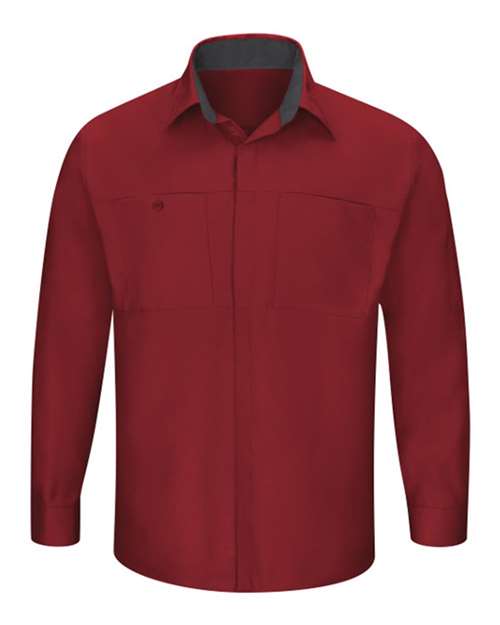Red Kap Men's Tall Performance Plus Long Sleeve Shirt with OilBlok Technology SY32T