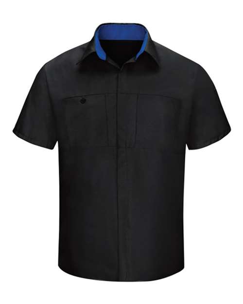 Red Kap Men's Performance Plus Short Sleeve Shirt With Oilblok Technology SY42