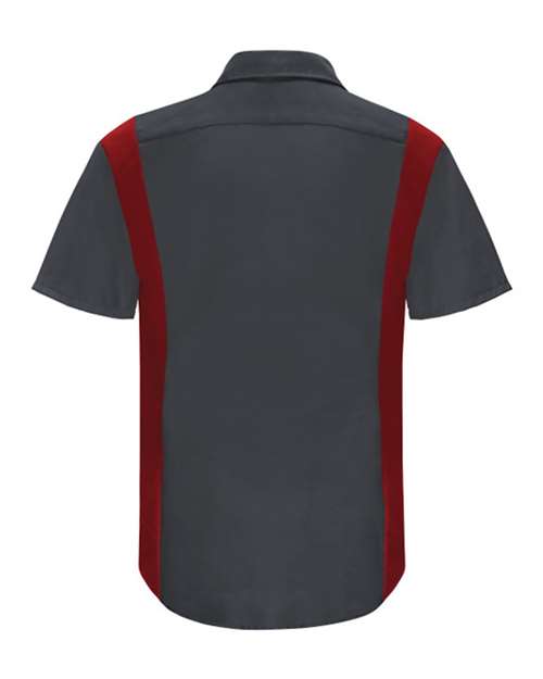 Red Kap Men's Performance Plus Short Sleeve Shirt With Oilblok Technology SY42