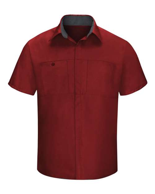 Red Kap Men's Performance Plus Short Sleeve Shirt With Oilblok Technology SY42