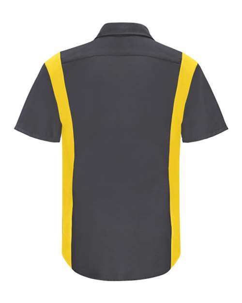 Red Kap Men's Performance Plus Short Sleeve Shirt With Oilblok Technology SY42