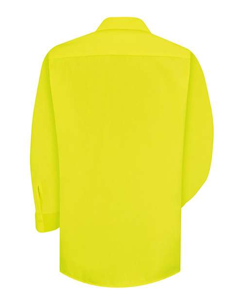 Red Kap Men's Tall Enhanced Visibility Long Sleeve Work Shirt SS14T
